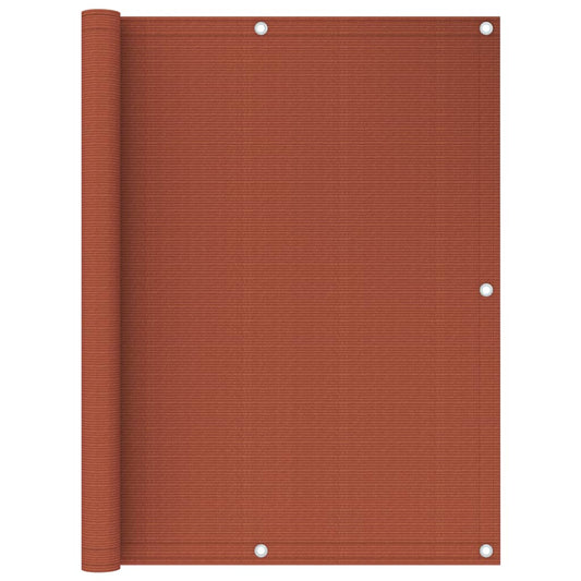 Parvekkeen suoja terrakotta 120x500 cm HDPE - Sisustajankoti.fi