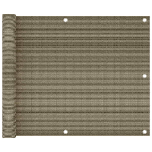 Parvekkeen suoja harmaanruskea 75x300 cm HDPE - Sisustajankoti.fi