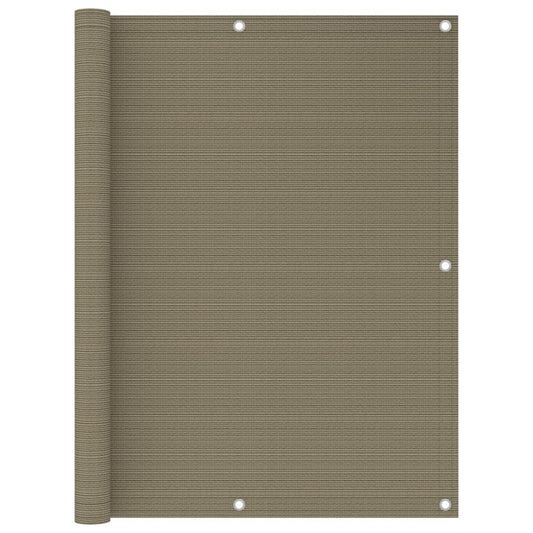 Parvekkeen suoja harmaanruskea 120x300 cm HDPE - Sisustajankoti.fi