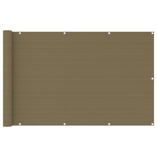 Parvekkeen suoja harmaanruskea 120x400 cm HDPE - Sisustajankoti.fi