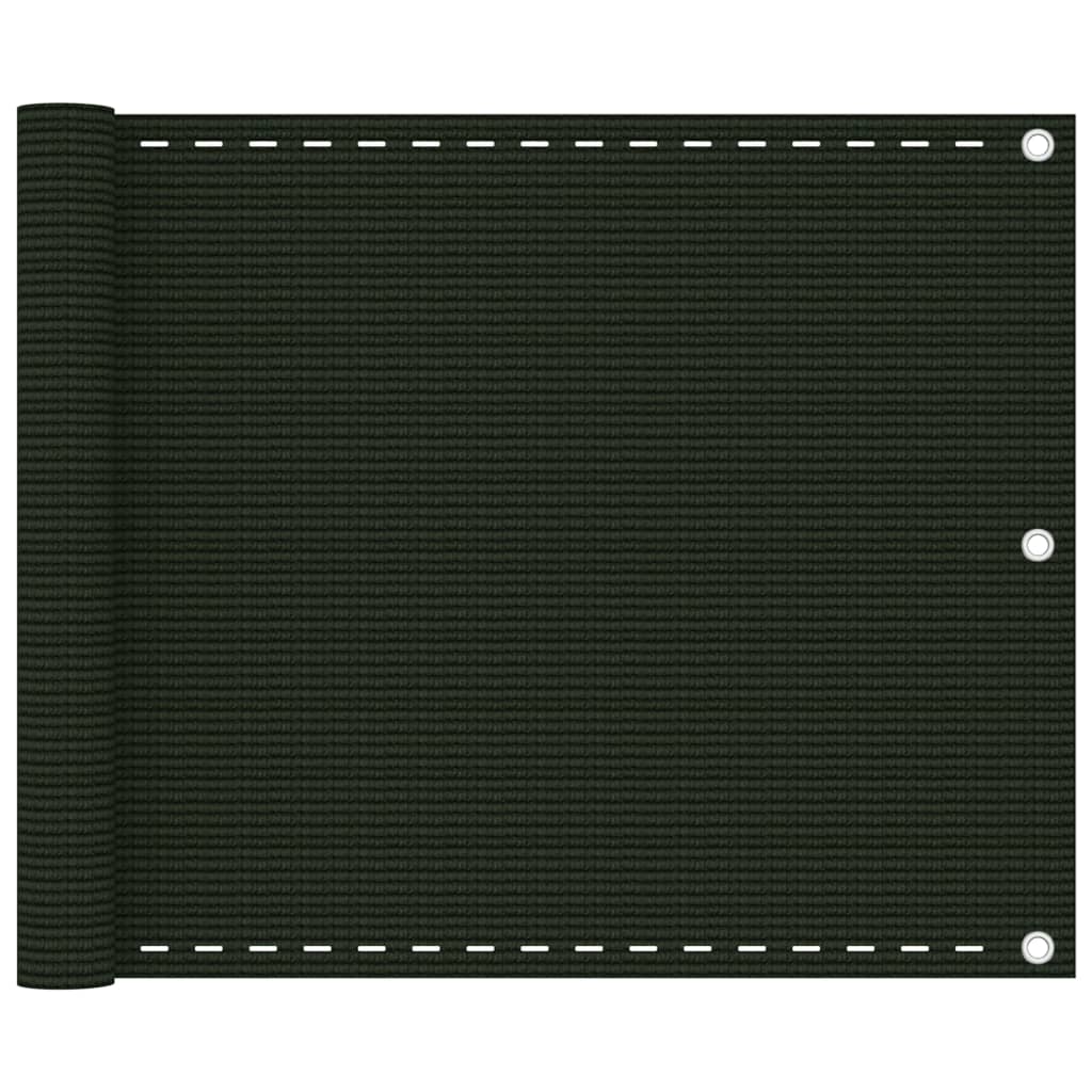 Parvekkeen suoja tummanvihreä 75x500 cm HDPE - Sisustajankoti.fi
