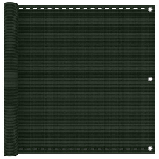Parvekkeen suoja tummanvihreä 90x500 cm HDPE - Sisustajankoti.fi