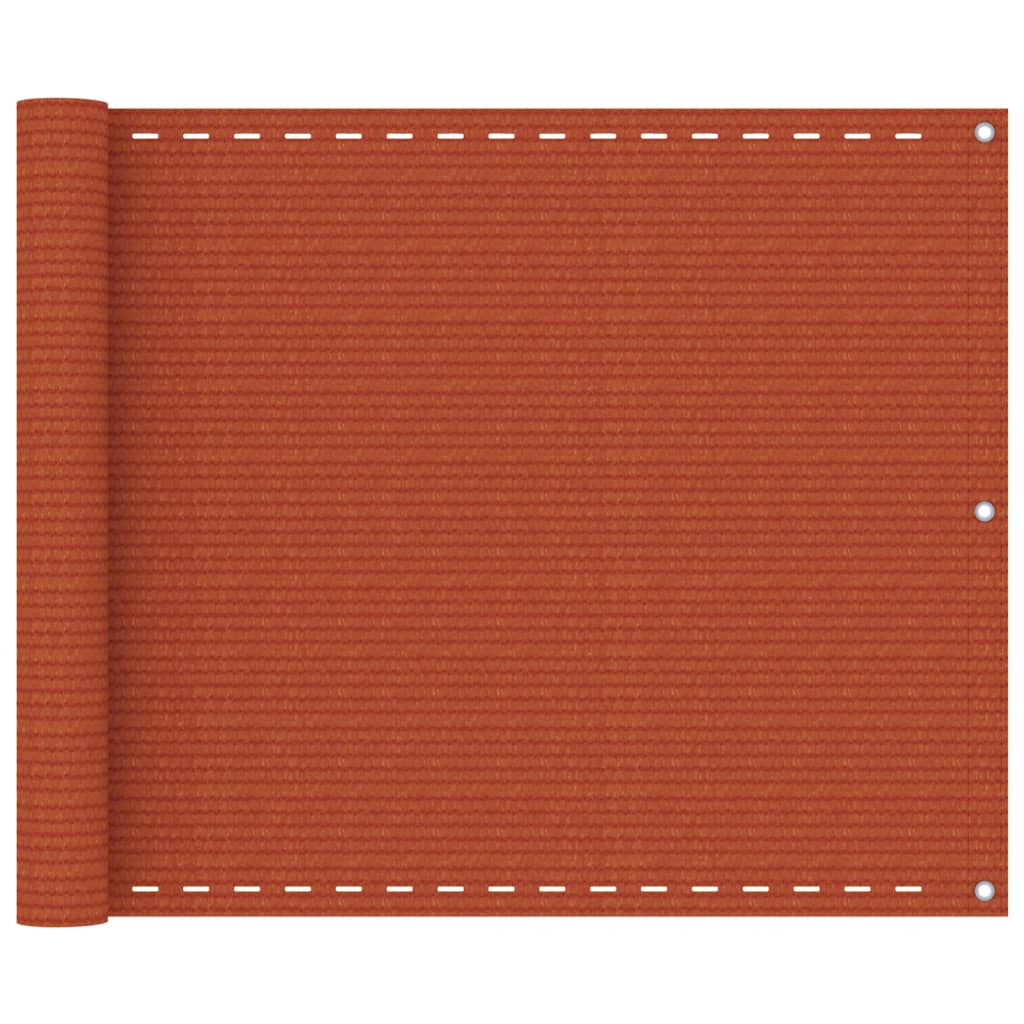 Parvekkeen suoja oranssi 75x500 cm HDPE - Sisustajankoti.fi