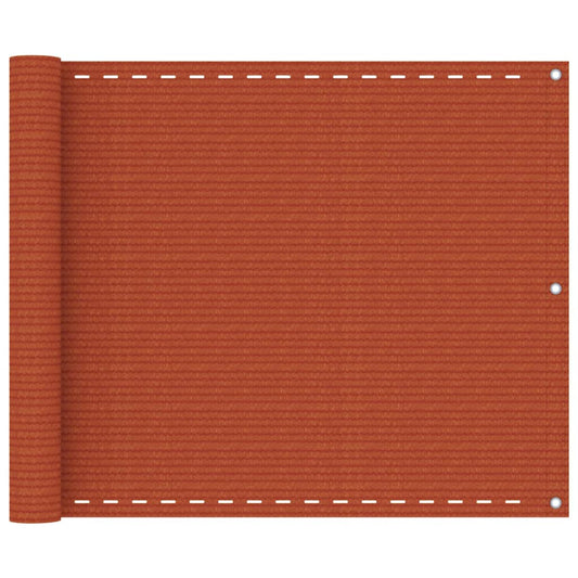 Parvekkeen suoja oranssi 75x500 cm HDPE - Sisustajankoti.fi