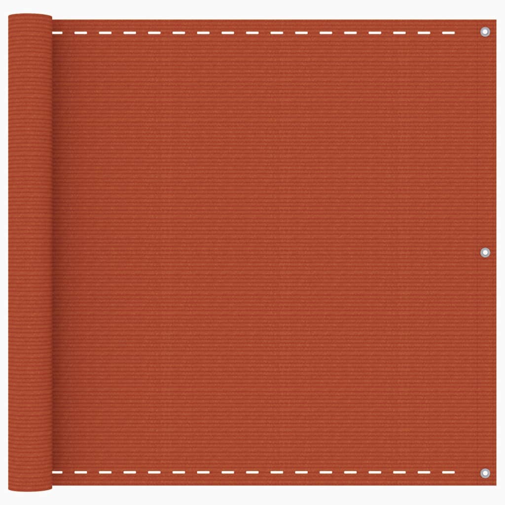 Parvekkeen suoja oranssi 90x500 cm HDPE - Sisustajankoti.fi