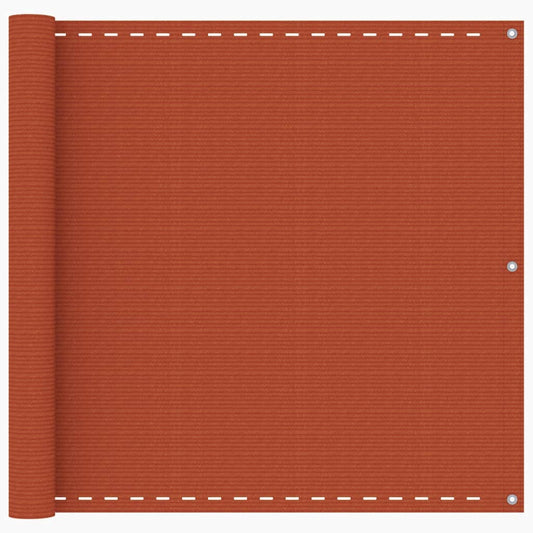Parvekkeen suoja oranssi 90x500 cm HDPE - Sisustajankoti.fi