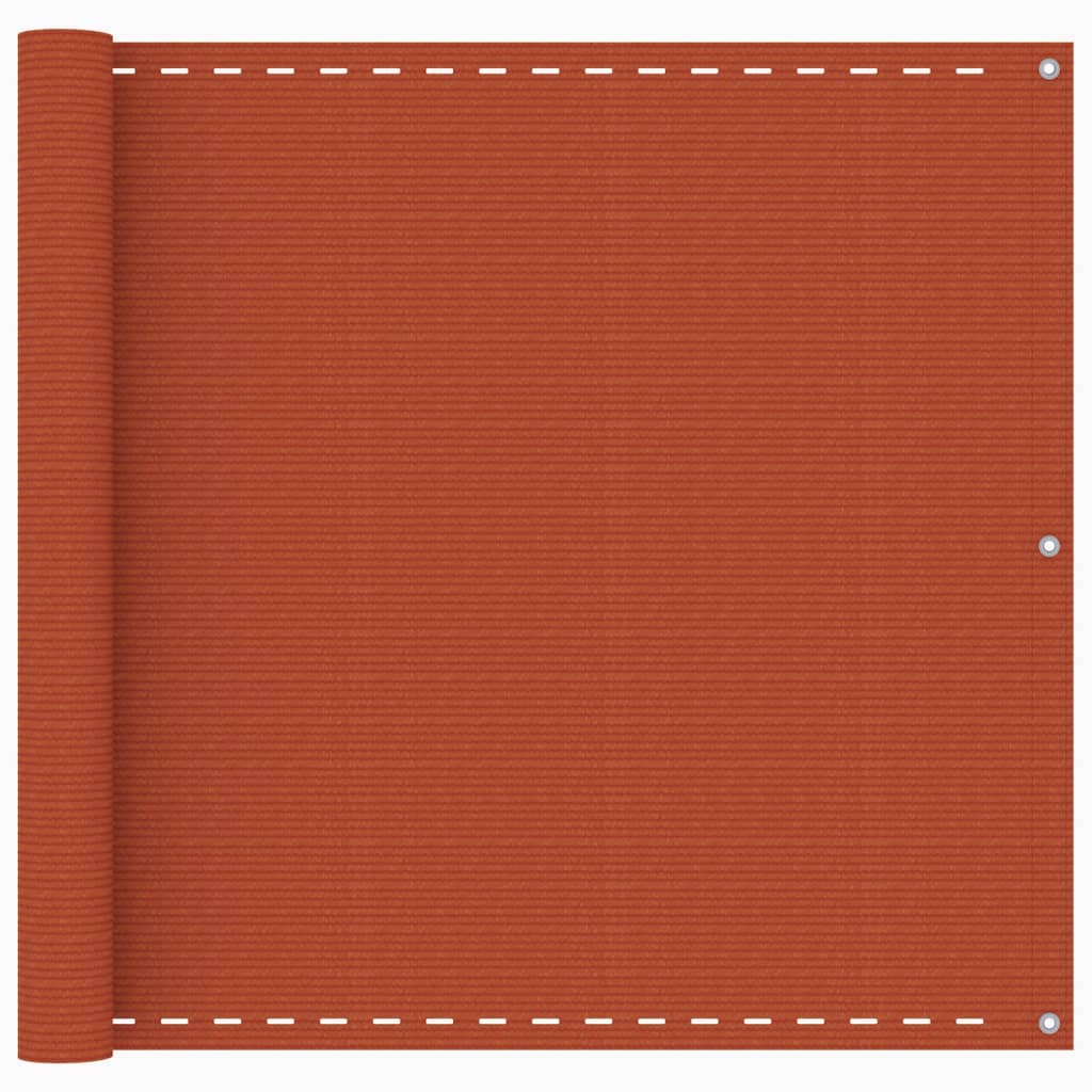 Parvekkeen suoja oranssi 90x600 cm HDPE - Sisustajankoti.fi