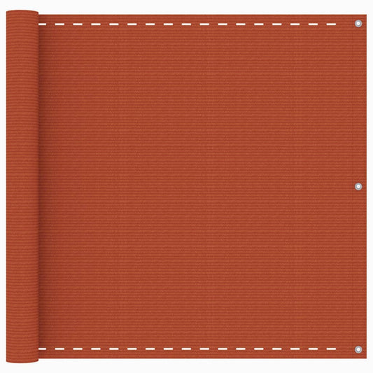 Parvekkeen suoja oranssi 90x600 cm HDPE - Sisustajankoti.fi