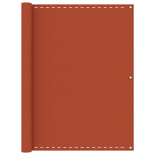 Parvekkeen suoja oranssi 120x600 cm HDPE - Sisustajankoti.fi