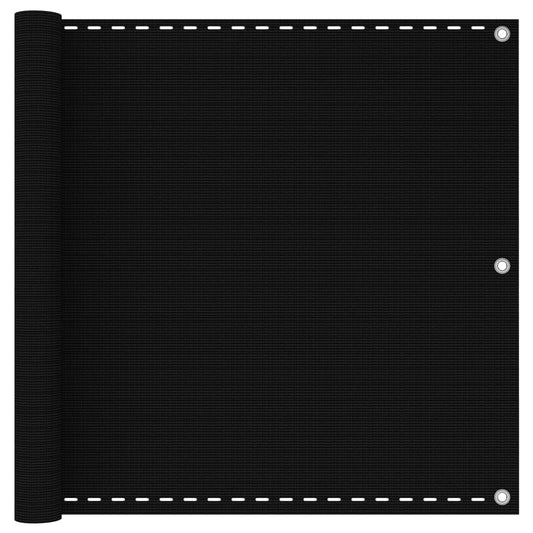 Parvekkeen suoja musta 90x300 cm HDPE - Sisustajankoti.fi