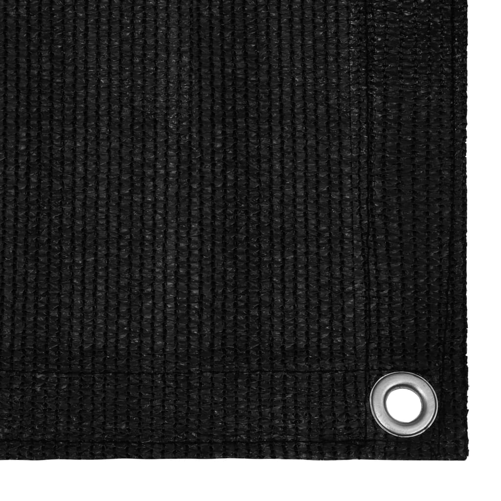 Parvekkeen suoja musta 120x500 cm HDPE - Sisustajankoti.fi