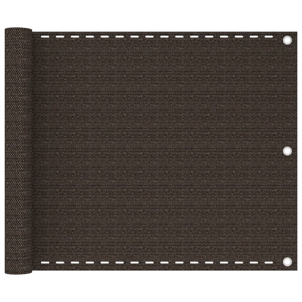 Parvekkeen suoja ruskea 75x400 cm HDPE - Sisustajankoti.fi