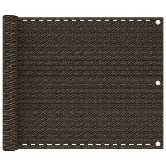 Parvekkeen suoja ruskea 75x400 cm HDPE - Sisustajankoti.fi