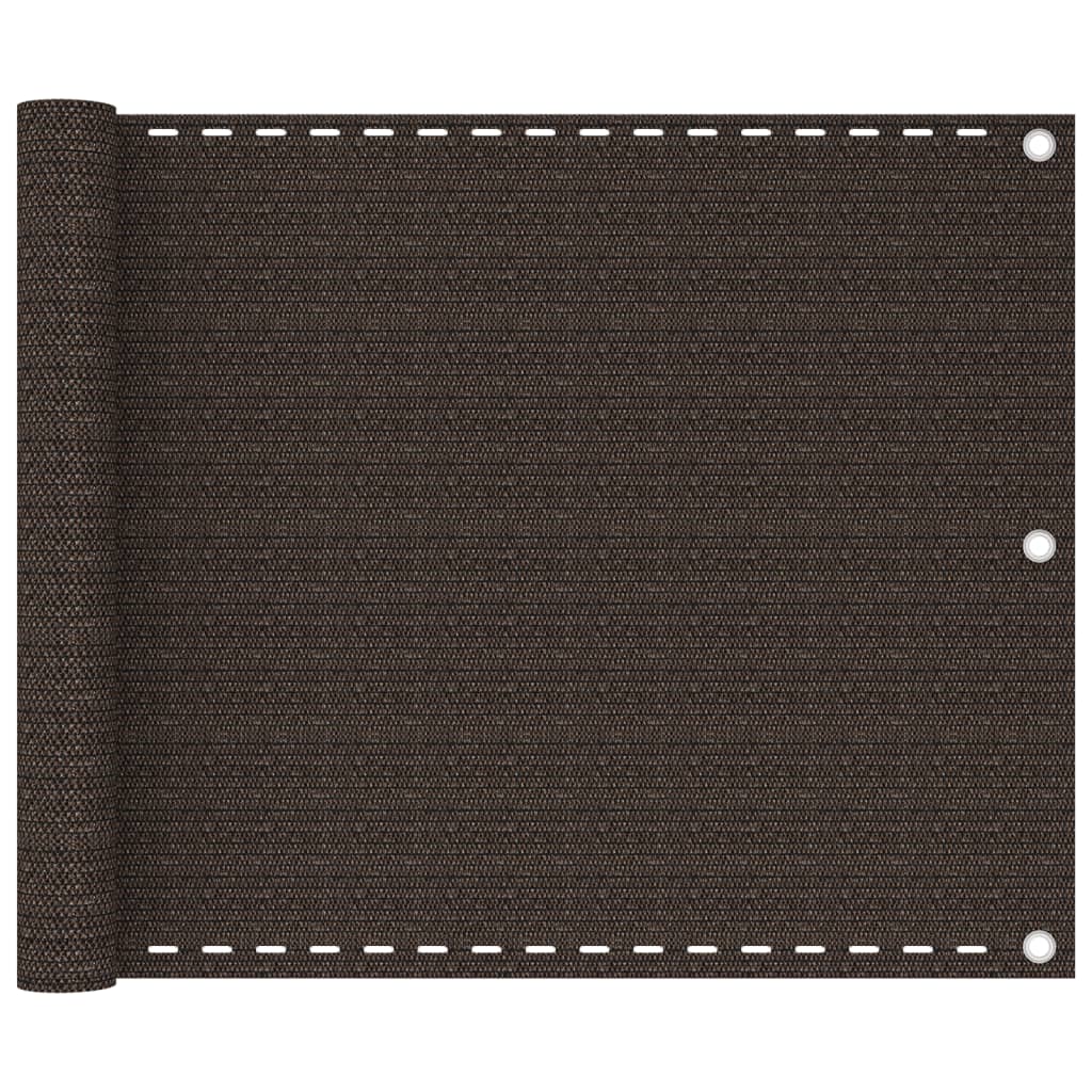 Parvekkeen suoja ruskea 75x500 cm HDPE - Sisustajankoti.fi