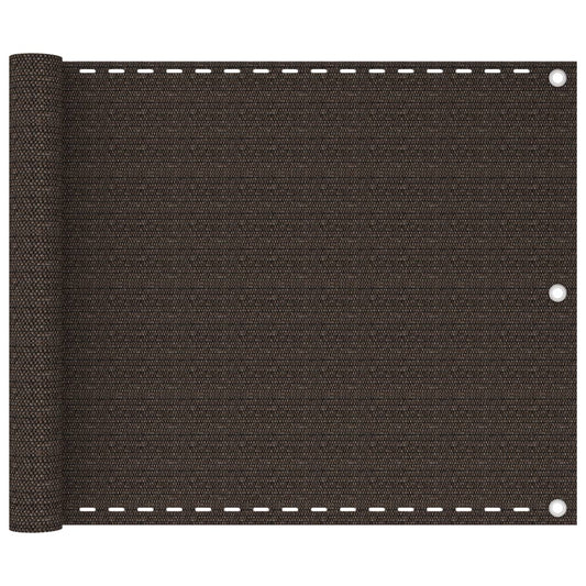 Parvekkeen suoja ruskea 75x500 cm HDPE - Sisustajankoti.fi