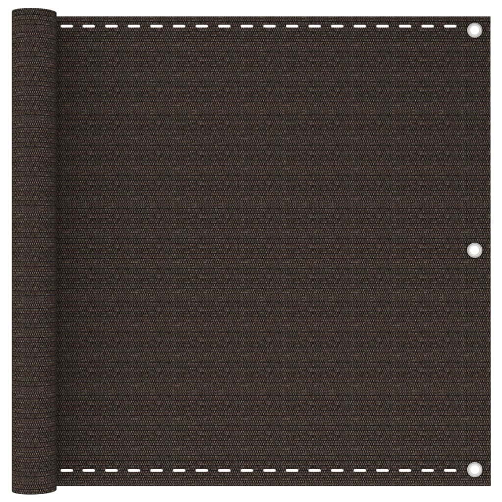 Parvekkeen suoja ruskea 90x400 cm HDPE - Sisustajankoti.fi