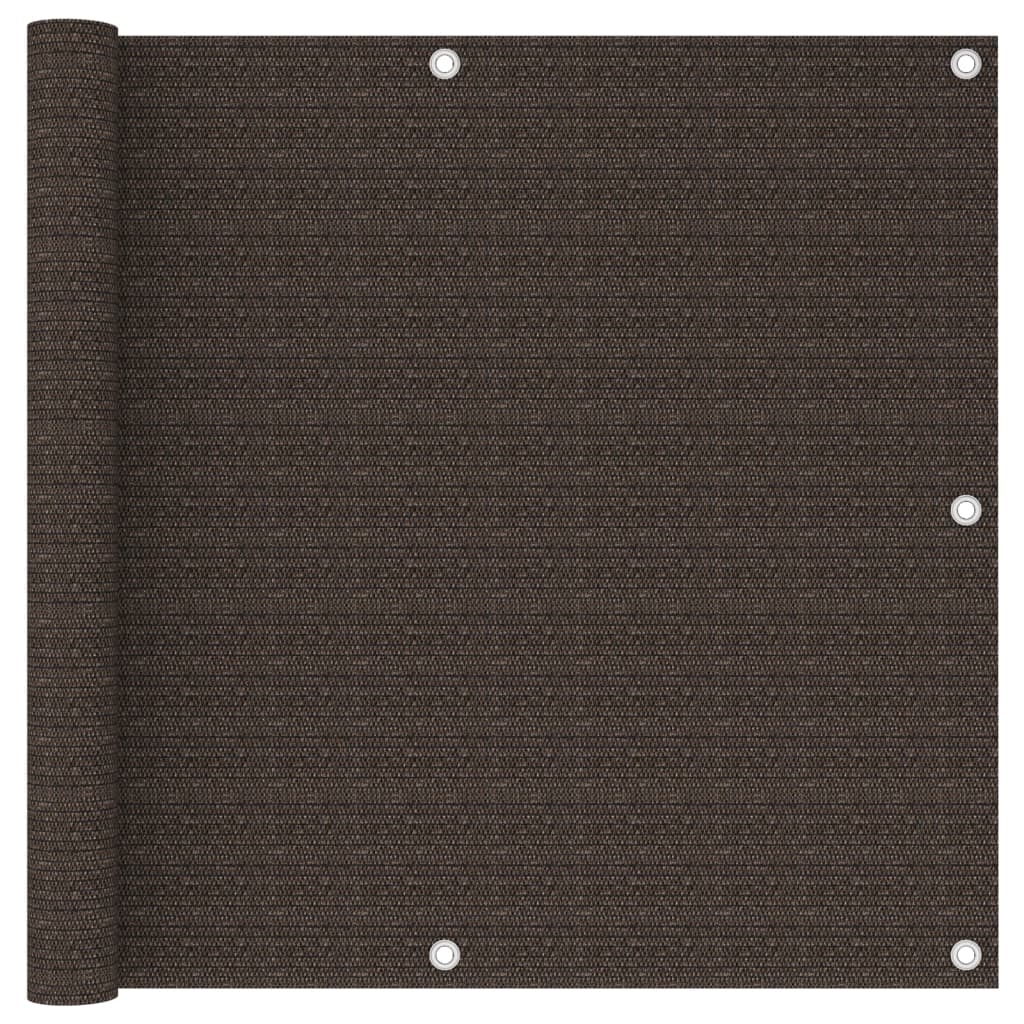 Parvekkeen suoja ruskea 90x600 cm HDPE - Sisustajankoti.fi