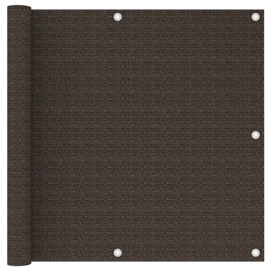 Parvekkeen suoja ruskea 90x600 cm HDPE - Sisustajankoti.fi