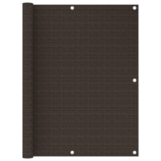 Parvekkeen suoja ruskea 120x500 cm HDPE - Sisustajankoti.fi