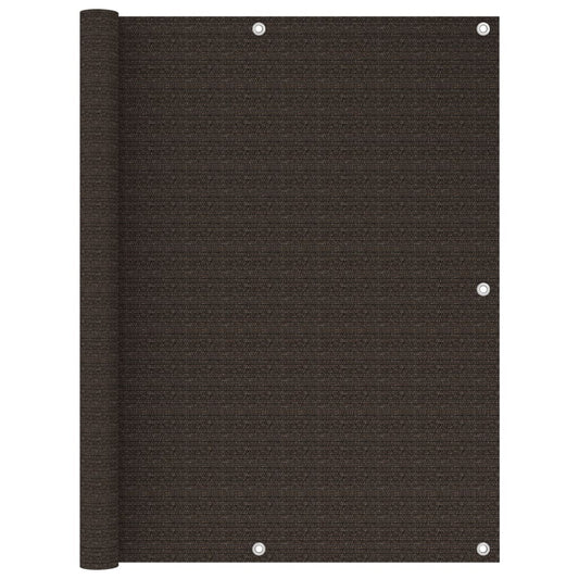 Parvekkeen suoja ruskea 120x600 cm HDPE - Sisustajankoti.fi