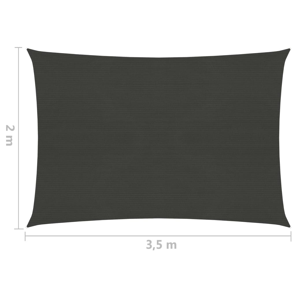 Aurinkopurje HDPE 2x3,5 m antrasiitti - Sisustajankoti.fi