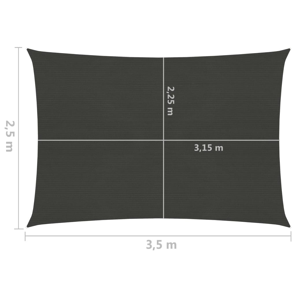 Aurinkopurje 160 g/m² antrasiitti 2,5x3,5 m HDPE - Sisustajankoti.fi