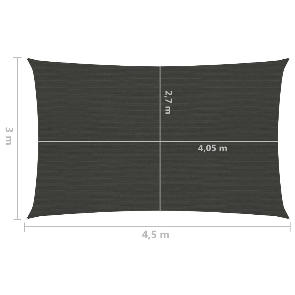 Aurinkopurje 160 g/m² antrasiitti 3x4,5 m HDPE - Sisustajankoti.fi