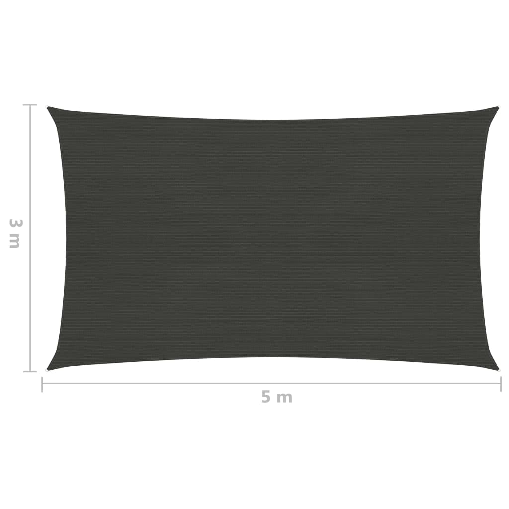 Aurinkopurje 160 g/m² antrasiitti 3x5 m HDPE - Sisustajankoti.fi