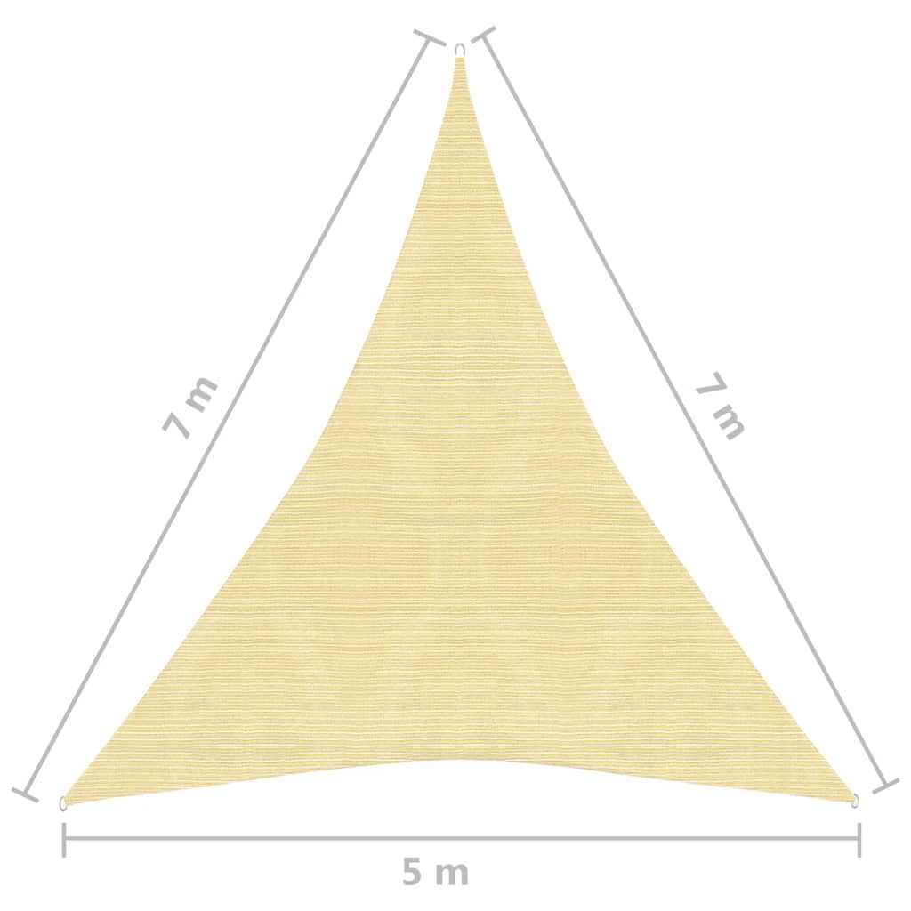 Aurinkopurje 160 g/m² beige 5x7x7 m HDPE - Sisustajankoti.fi