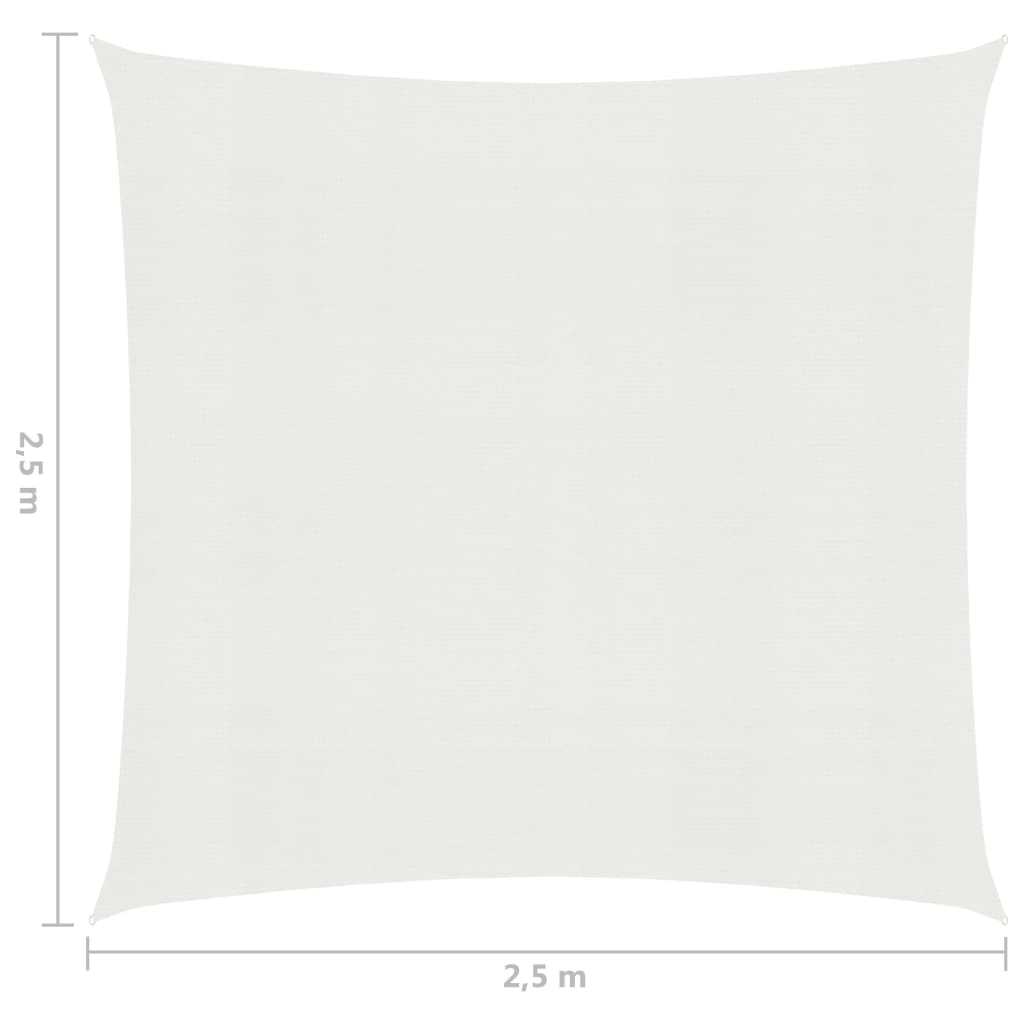 Aurinkopurje 160 g/m² valkoinen 2,5x2,5 m HDPE - Sisustajankoti.fi