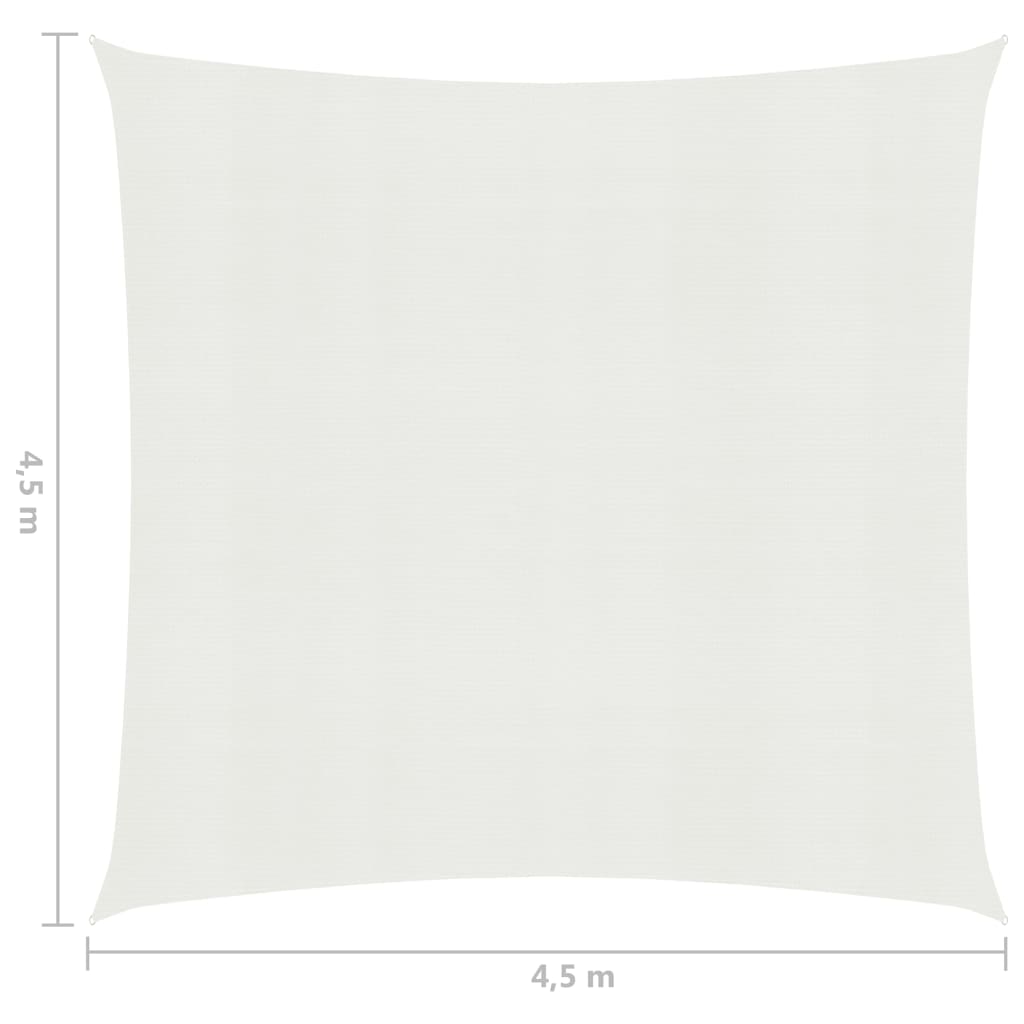 Aurinkopurje 160 g/m² valkoinen 4,5x4,5 m HDPE - Sisustajankoti.fi