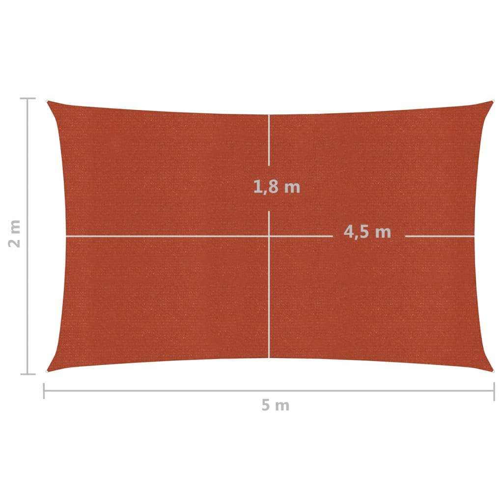Aurinkopurje 160 g/m² terrakotta 2x5 m HDPE - Sisustajankoti.fi