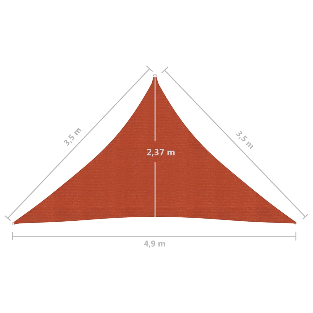 Aurinkopurje 160 g/m² terrakotta 3,5x3,5x4,9 m HDPE - Sisustajankoti.fi