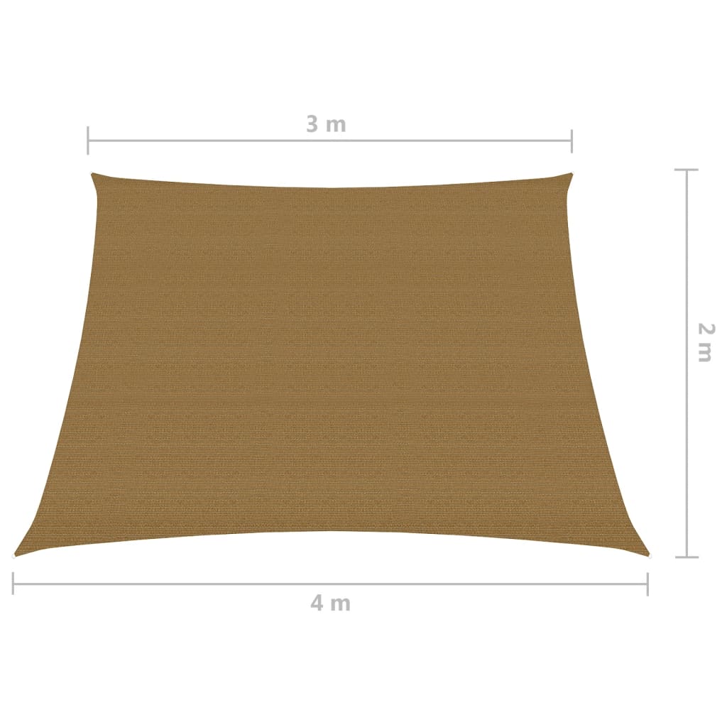 Aurinkopurje 160 g/m² harmaanruskea 3/4x2 m HDPE - Sisustajankoti.fi