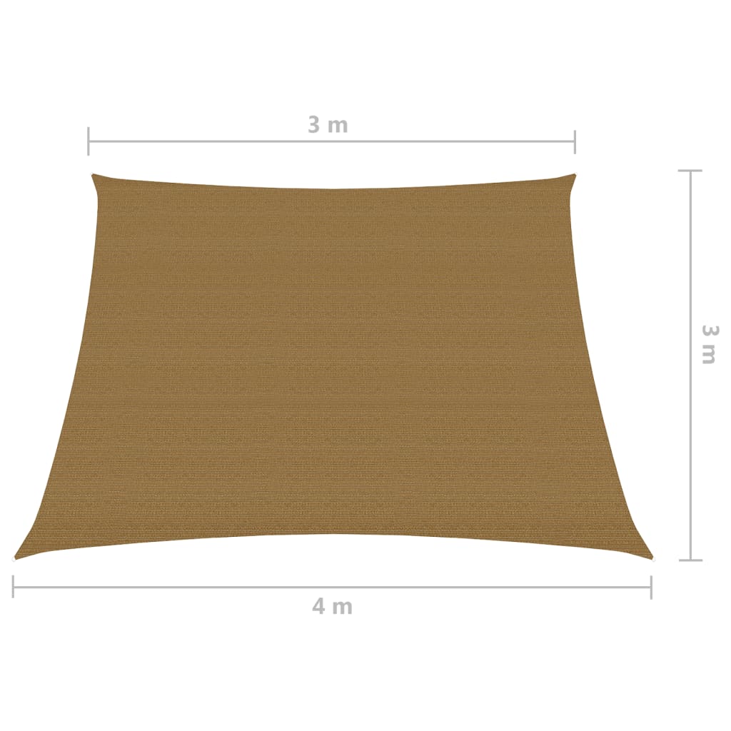 Aurinkopurje 160 g/m² harmaanruskea 3/4x3 m HDPE - Sisustajankoti.fi