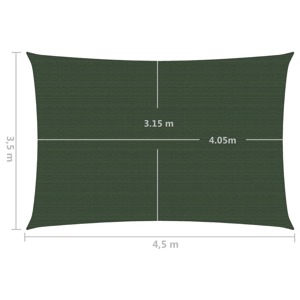 Aurinkopurje 160 g/m² tummanvihreä 3,5x4,5 m HDPE - Sisustajankoti.fi