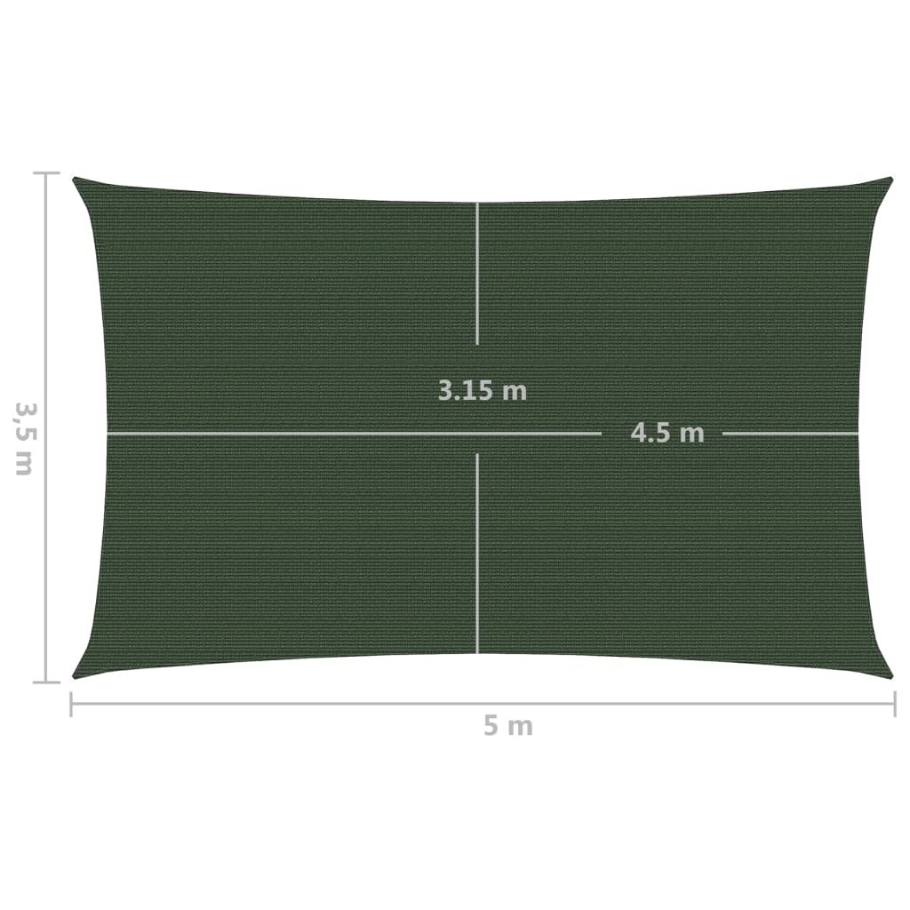 Aurinkopurje 160 g/m² tummanvihreä 3,5x5 m HDPE - Sisustajankoti.fi