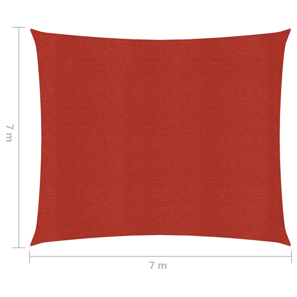 Aurinkopurje 160 g/m² punainen 7x7 m HDPE - Sisustajankoti.fi