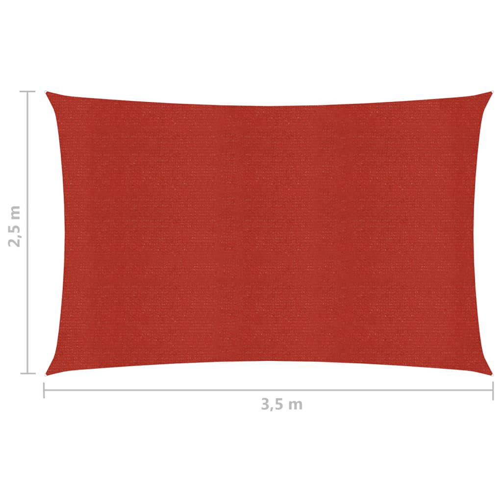 Aurinkopurje 160 g/m² punainen 2,5x3,5 m HDPE - Sisustajankoti.fi