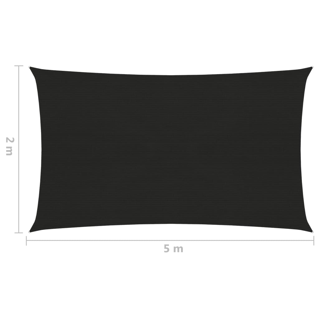 Aurinkopurje 160 g/m² musta 2x5 m HDPE - Sisustajankoti.fi