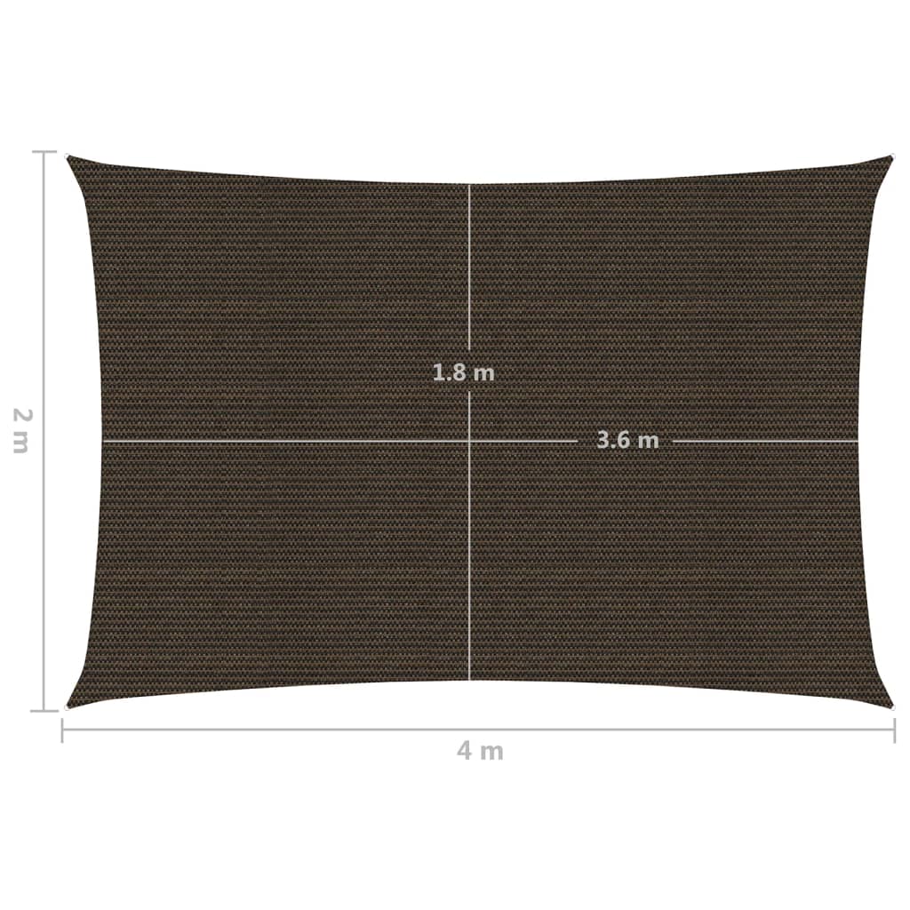 Aurinkopurje 160 g/m² ruskea 2x4 m HDPE - Sisustajankoti.fi