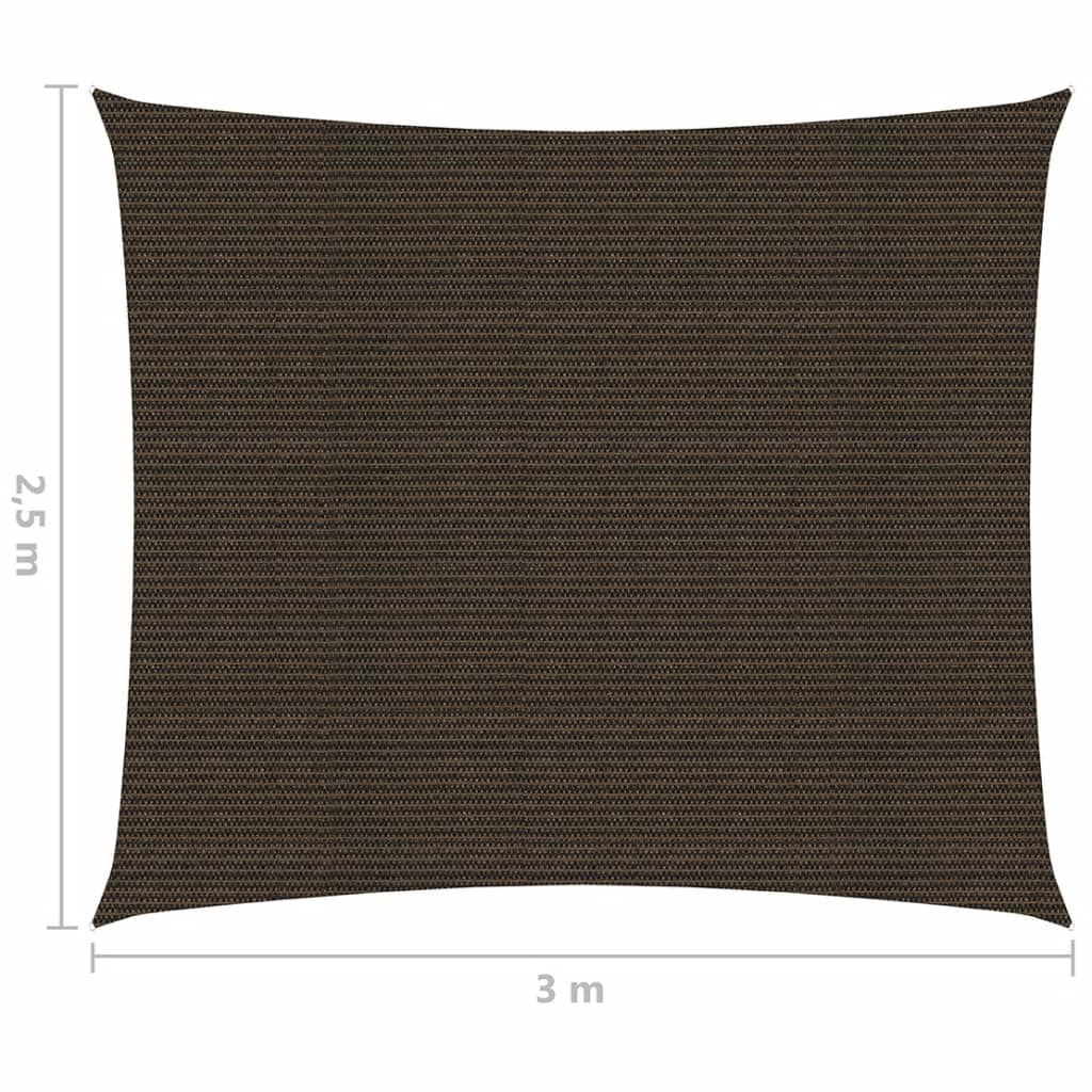 Aurinkopurje 160 g/m² ruskea 2,5x3 m HDPE - Sisustajankoti.fi