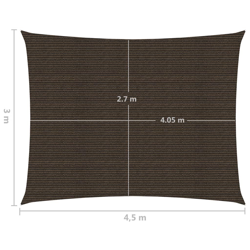 Aurinkopurje 160 g/m² ruskea 3x4,5 m HDPE - Sisustajankoti.fi