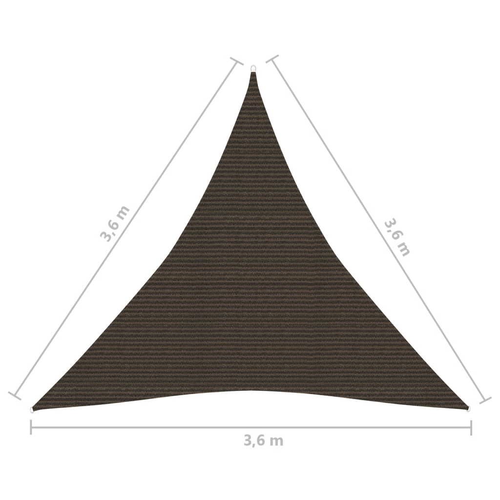 Aurinkopurje 160 g/m² ruskea 3,6x3,6x3,6 m HDPE - Sisustajankoti.fi