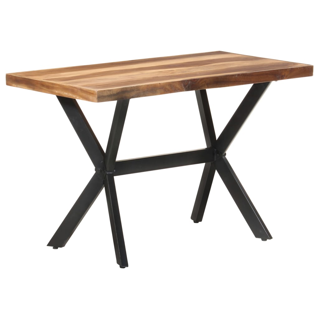 Ruokapöytä 120x60x75 cm täysi puu seesamviimeistelyllä - Sisustajankoti.fi