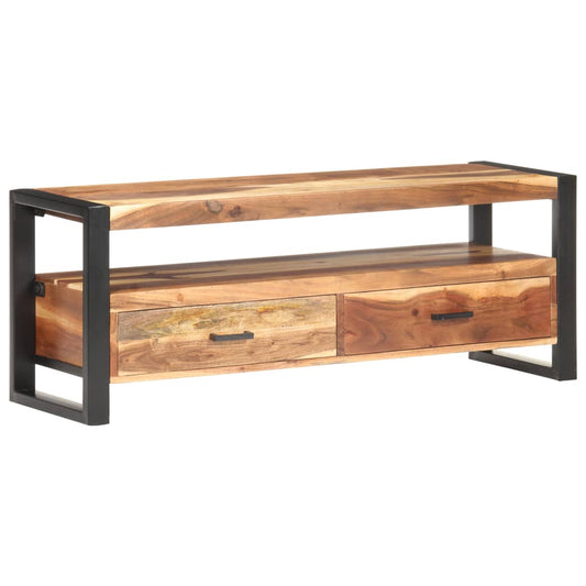 TV-taso 120x35x45 cm täysi puu seesamviimeistelyllä - Sisustajankoti.fi