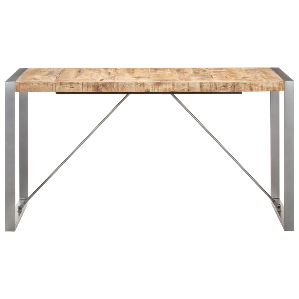 Ruokapöytä 140x70x75 cm täysi karkea mangopuu - Sisustajankoti.fi