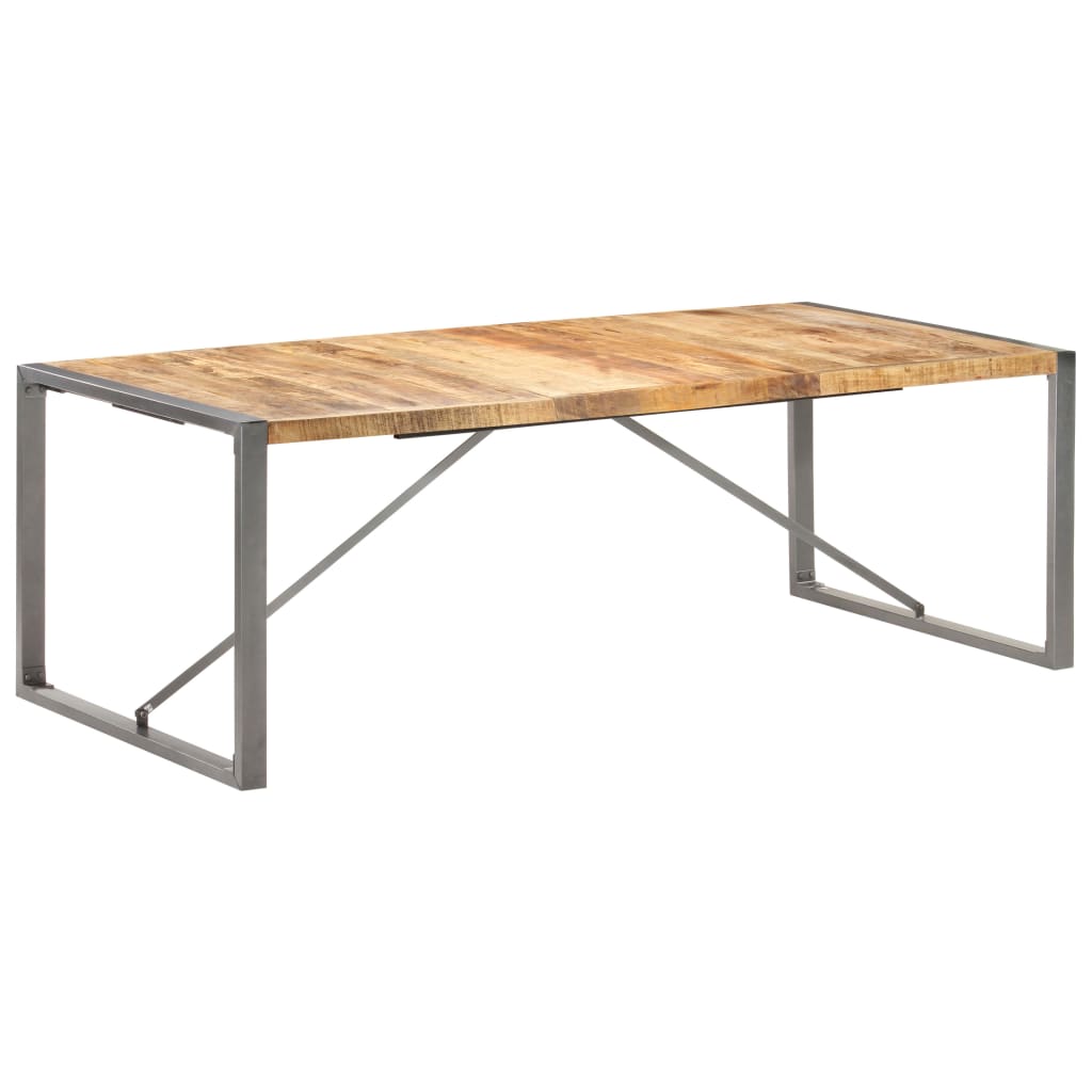 Ruokapöytä 220x100x75 cm täysi karkea mangopuu - Sisustajankoti.fi