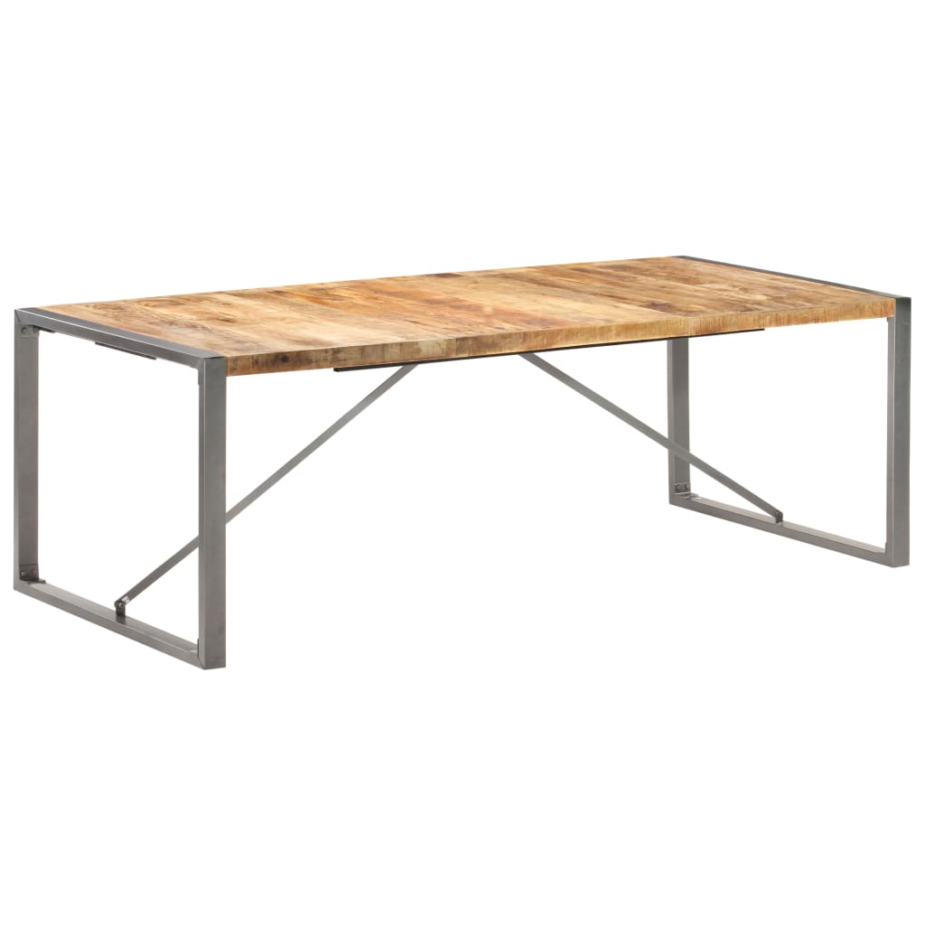 Ruokapöytä 220x100x75 cm täysi karkea mangopuu - Sisustajankoti.fi
