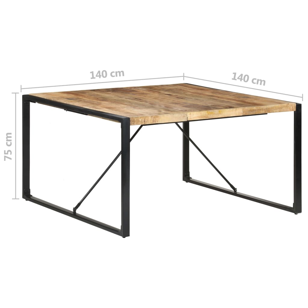 Ruokapöytä 220x100x75 cm karkea mangopuu - Sisustajankoti.fi